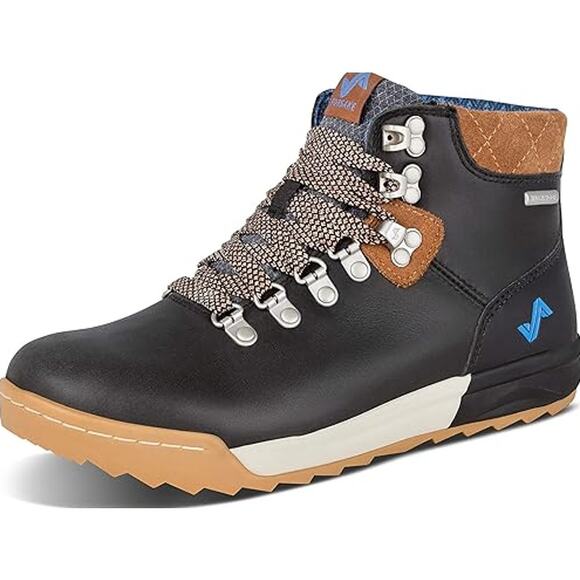 Forsake Patch Hiking Boots Leather Lace Up Waterproof Wicking Mid Black Tan 8.5 - Picture 1 of 7